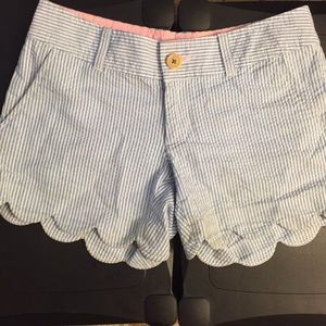 Lilly Pulitzer Stripped Blue ButterCup Shorts
